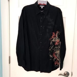 Men's embroidered long shirt